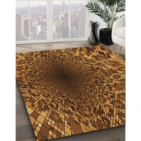 Patterned Orange Rug, pat2686org