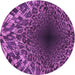Square Patterned Purple Rug, pat2686pur