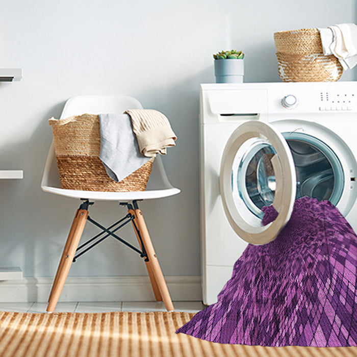 Machine Washable Transitional Purple Rug in a Washing Machine, wshpat2686pur