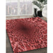 Patterned Cranberry Red Rug in Family Room, pat2686rd