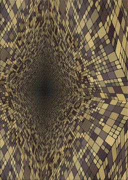 Patterned Copper Green Novelty Rug, pat2686