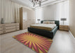 Patterned Orange Rug in a Bedroom, pat2687brn