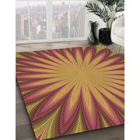 Patterned Orange Rug, pat2687brn