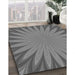 Machine Washable Transitional Grey Gray Rug in a Family Room, wshpat2687gry