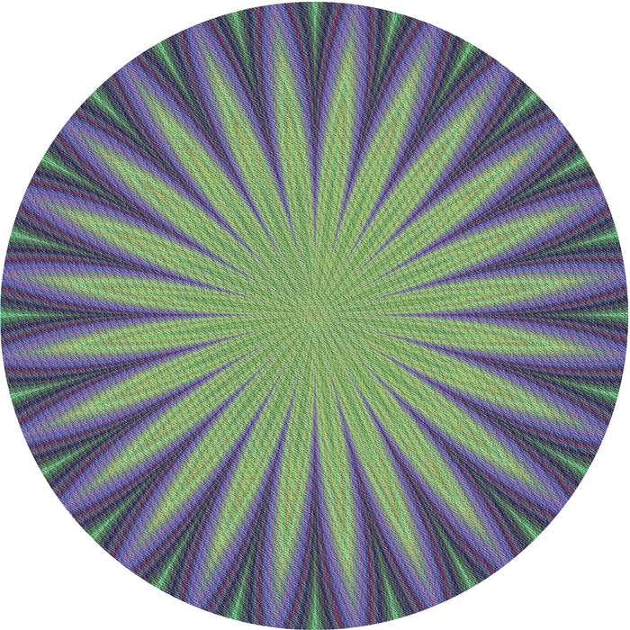 Square Patterned Green Rug, pat2687lblu