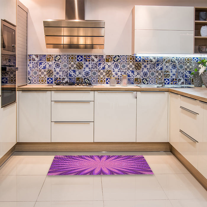 Patterned Crimson Purple Rug in a Kitchen, pat2687pur