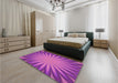 Patterned Crimson Purple Rug in a Bedroom, pat2687pur