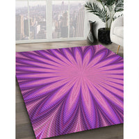 Patterned Crimson Purple Rug, pat2687pur