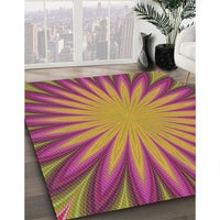 Patterned Gold Novelty Rug, pat2687