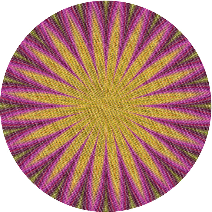 Sideview of Patterned Gold Novelty Rug, pat2687