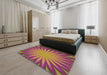 Patterned Gold Novelty Rug in a Bedroom, pat2687