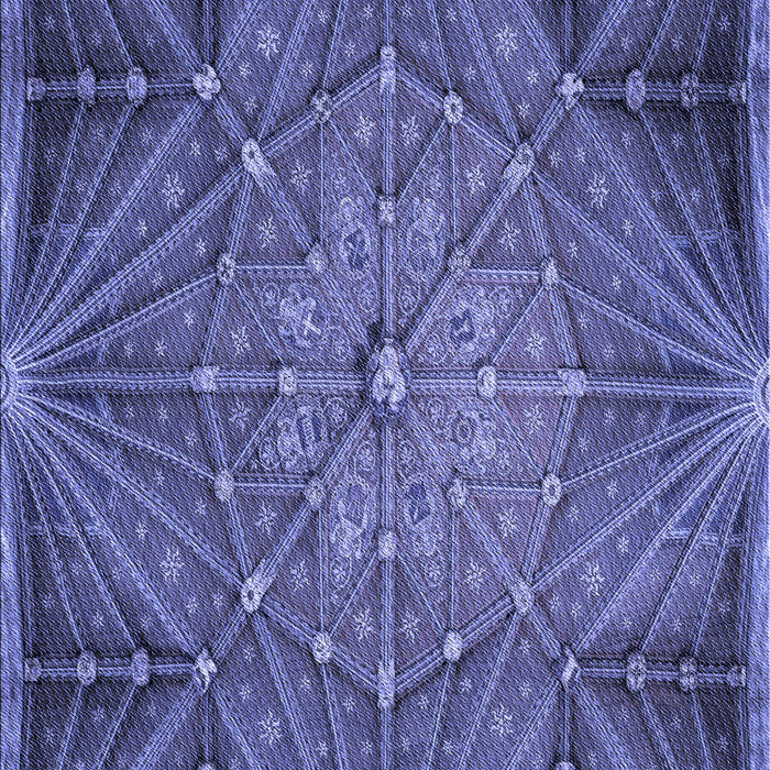 Machine Washable Transitional Light Slate Blue Rug, wshpat2688blu