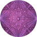 Square Patterned Dark Magenta Purple Rug, pat2688pur