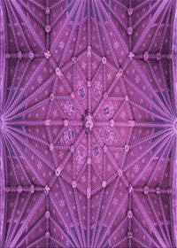 Machine Washable Transitional Dark Magenta Purple Rug, wshpat2688pur