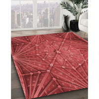 Patterned Orange Rug, pat2688rd