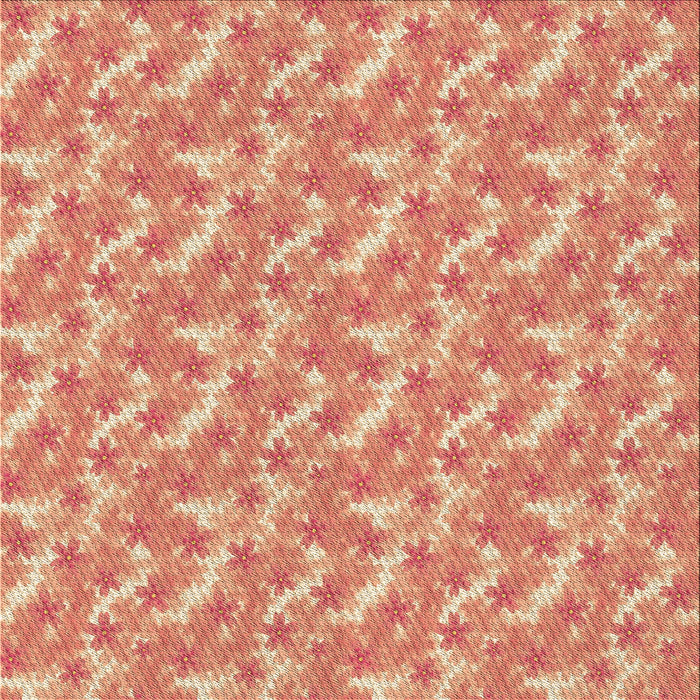 Round Patterned Bright Orange Rug, pat2689brn