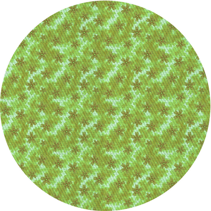 Square Patterned Yellow Green Rug, pat2689grn