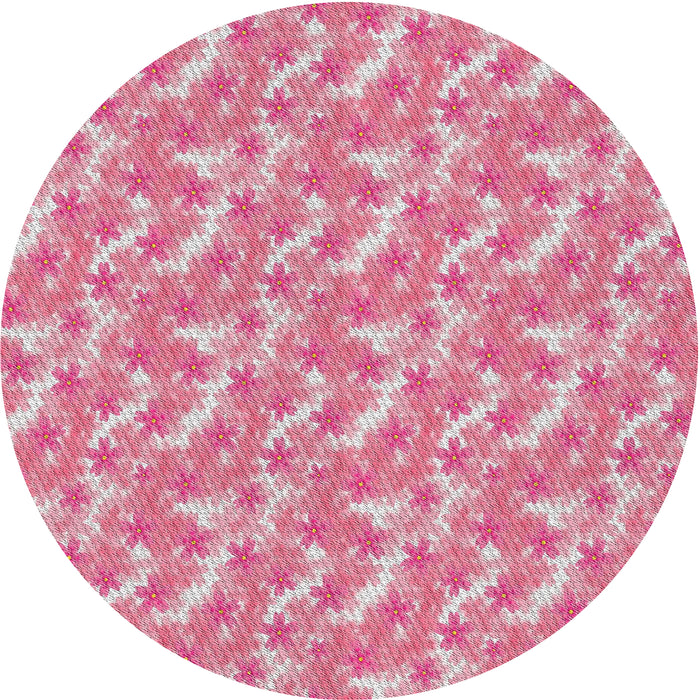 Square Machine Washable Transitional Pink Rug, wshpat2689