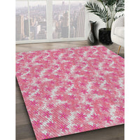 Patterned Pink Novelty Rug, pat2689