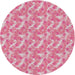 Sideview of Patterned Pink Novelty Rug, pat2689