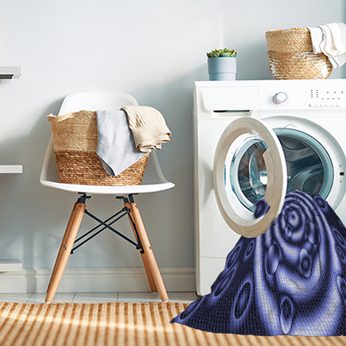Machine Washable Transitional Light Slate Blue Rug in a Washing Machine, wshpat269blu