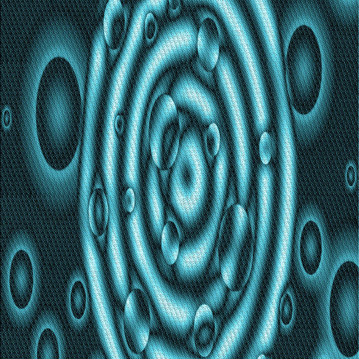 Patterned Dark Turquoise Green Rug, pat269lblu