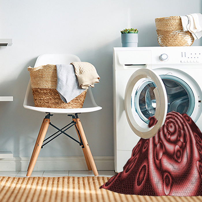 Machine Washable Transitional Maroon Red Rug in a Washing Machine, wshpat269rd
