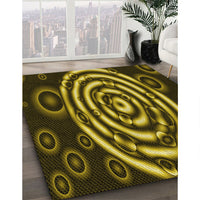 Patterned Black Brown Rug, pat269yw