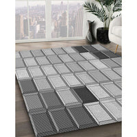 Patterned Silver Gray Rug, pat2690gry