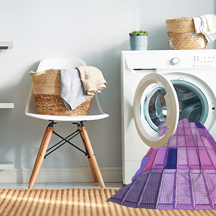 Machine Washable Transitional Violet Purple Rug in a Washing Machine, wshpat2690pur