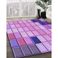 Patterned Violet Purple Rug, pat2690pur