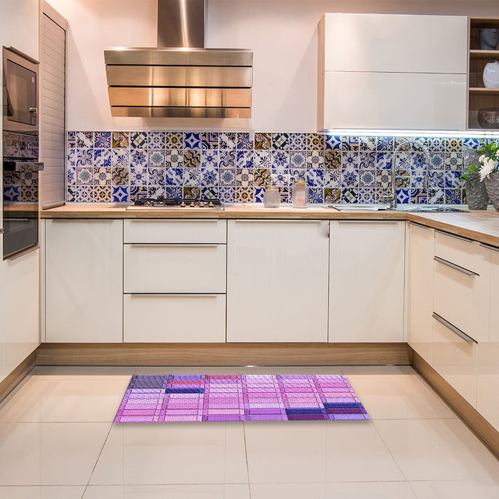 Patterned Violet Purple Rug in a Kitchen, pat2690pur