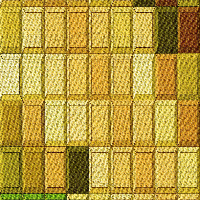 Patterned Bright Gold Yellow Rug, pat2690yw