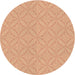 Square Patterned Orange Rug, pat2691brn