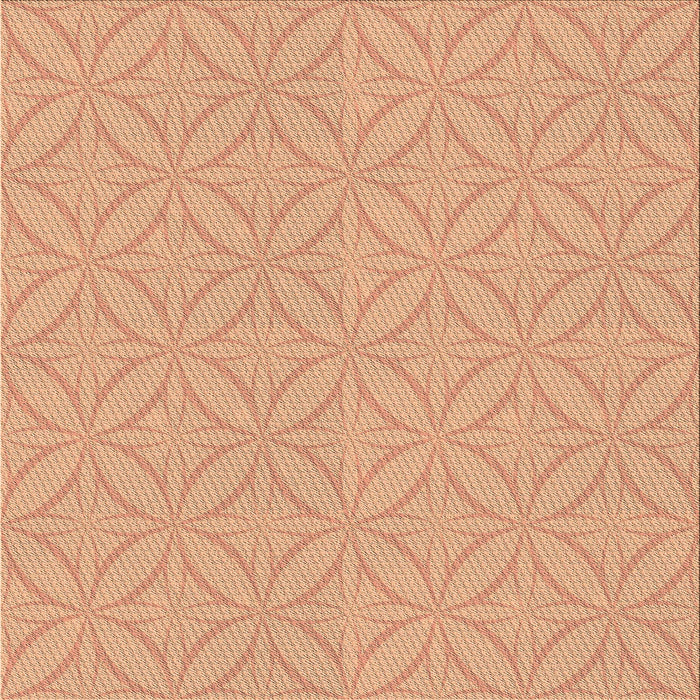 Round Machine Washable Transitional Orange Rug, wshpat2691brn