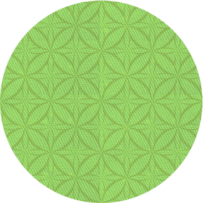 Square Machine Washable Transitional Green Rug in a Living Room, wshpat2691grn