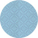 Square Patterned Iceberg Blue Rug, pat2691lblu