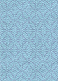 Machine Washable Transitional Iceberg Blue Rug, wshpat2691lblu