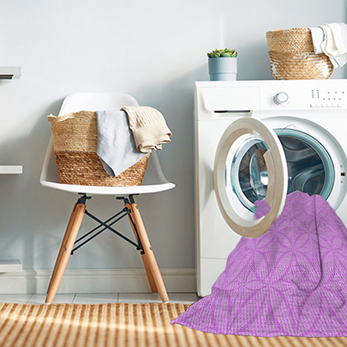 Machine Washable Transitional Violet Purple Rug in a Washing Machine, wshpat2691pur
