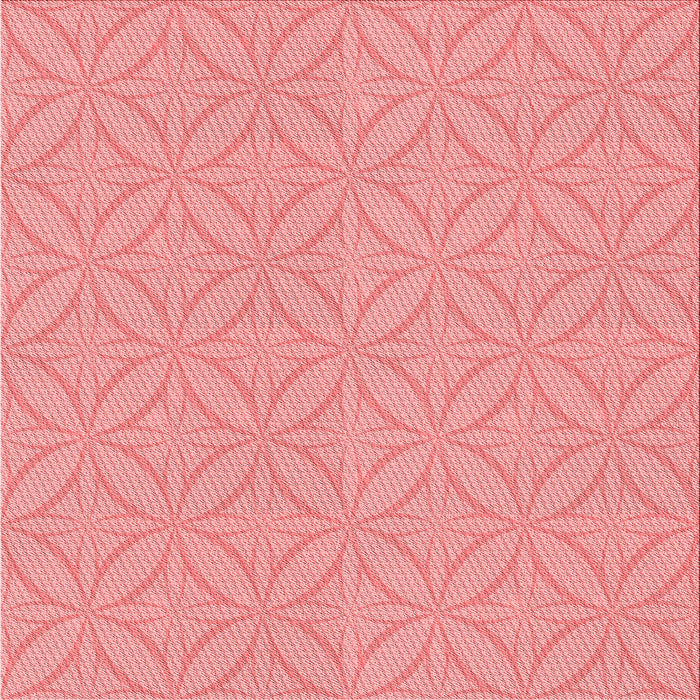 Round Patterned Pastel Pink Rug, pat2691rd
