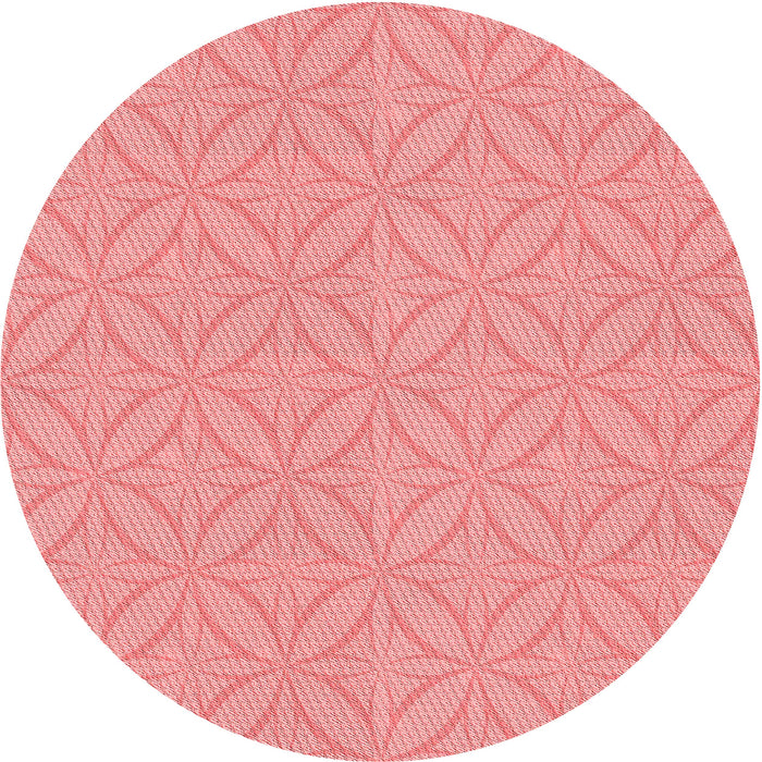 Square Patterned Pastel Pink Rug, pat2691rd