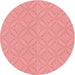 Square Patterned Pastel Pink Rug, pat2691rd