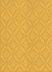 Machine Washable Transitional Deep Yellow Rug, wshpat2691yw