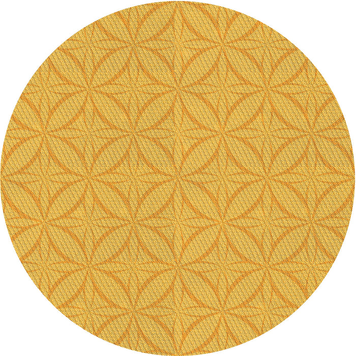 Square Patterned Deep Yellow Rug, pat2691yw