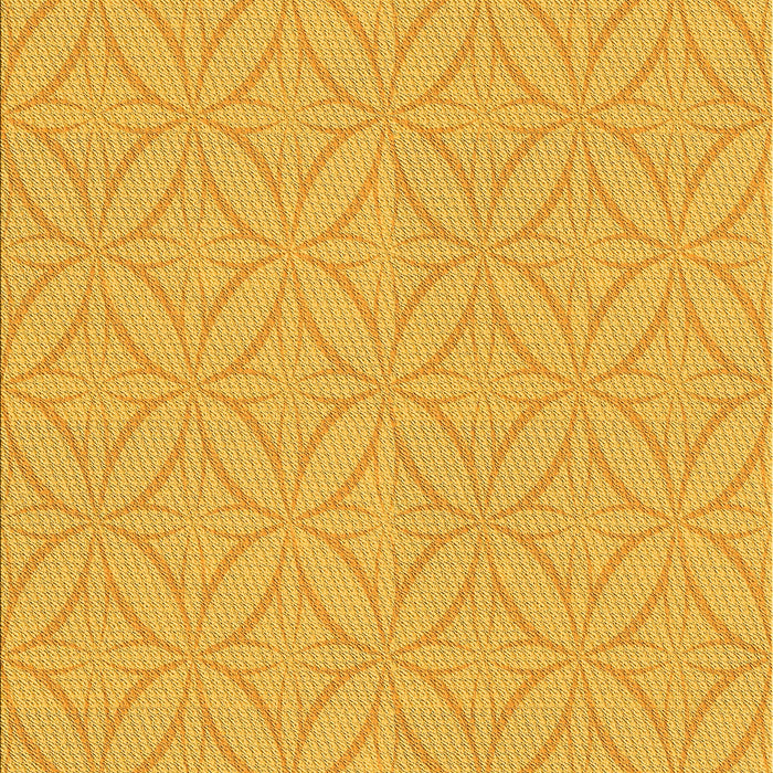 Patterned Deep Yellow Rug, pat2691yw