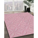 Machine Washable Transitional Purple Pink Rug in a Family Room, wshpat2691