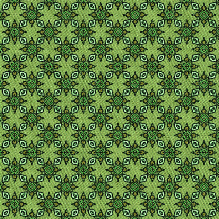 Round Machine Washable Transitional Dark Forest Green Rug, wshpat2692grn