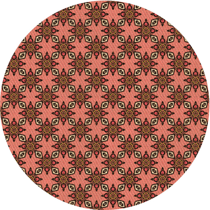 Square Patterned Orange Rug, pat2692org