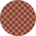 Square Patterned Orange Rug, pat2692org