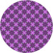 Square Patterned Purple Rug, pat2692pur